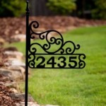 Alabama Metal Art - Alpine Ascent Personalized House Number Sign - unique decorative gift customized with your address