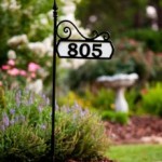Alabama Metal Art - Pastoral Shield Personalized House Number Sign - unique decorative gift customized with your address