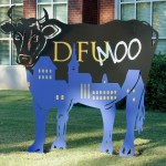 "DFMOO" the metal cow sponsered by Downtown Florence Unlimited in Florence, Alabama located at the Florence Public Library--- ALABAMA METAL ART