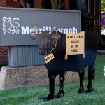 "Moo-la" the metal cow at Merrill Lynch in Florence, Alabama --- ALABAMA METAL ART